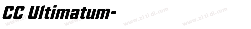 CC Ultimatum字体转换
